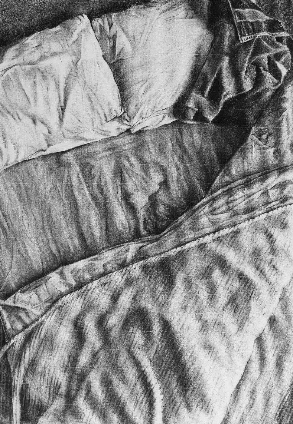 Helen Bugler | Charcoal | Unmade Bed